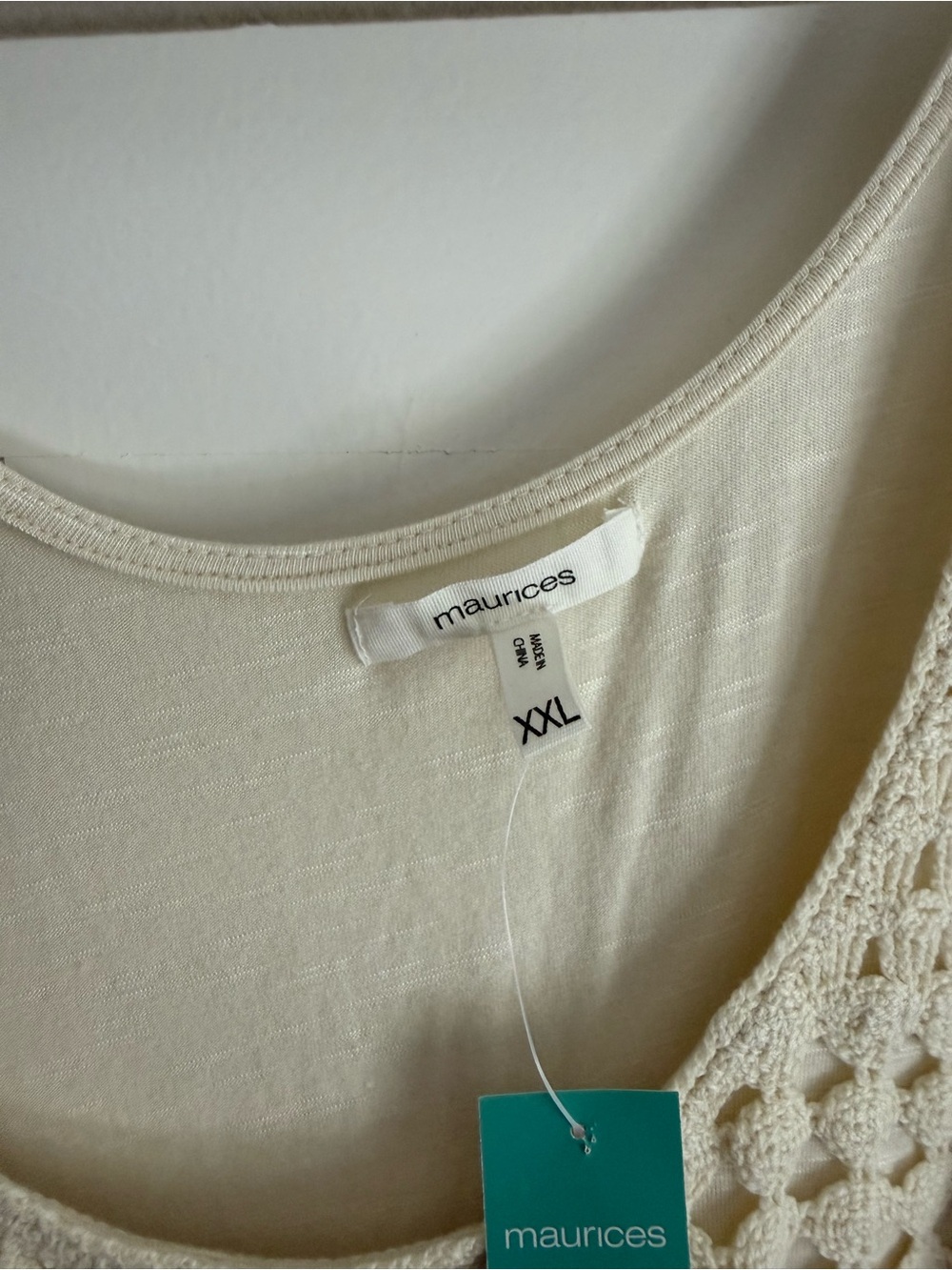 Maurices Cream Crochet Tank Top - Picture 2 of 5